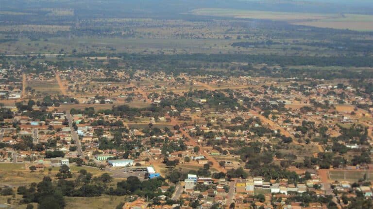 Imagem aérea de Brasilândia de Minas