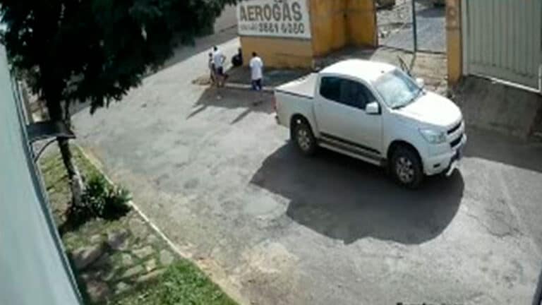 Cachorro fica ferido após ser atropelado por caminhonete