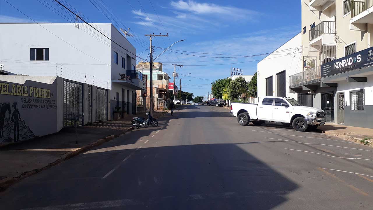 Rua Capitão Speridião próximo ao local onde o furto aconteceu