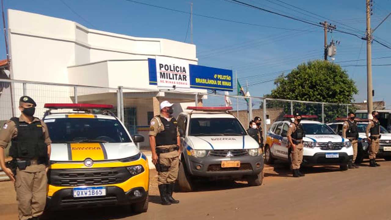 Policiais da Unidade de Brasilândia de Minas