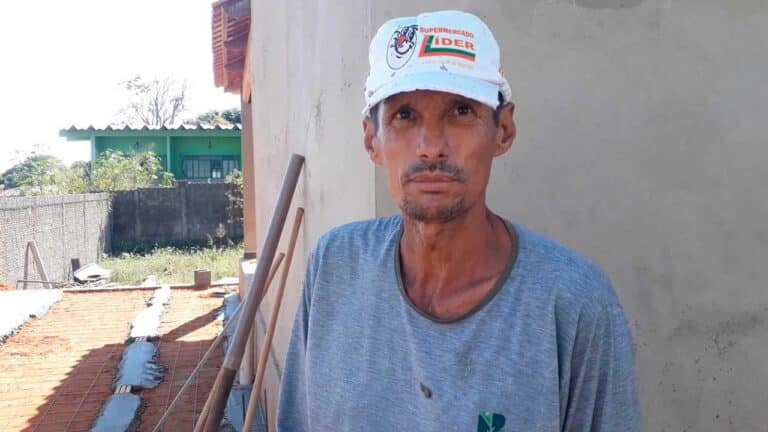 Neuton Vieira, mestre de obras que teve ferramentas furtadas