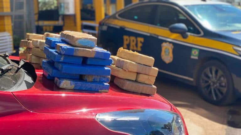 Droga apreendida pela Polícia Rodoviária Federal