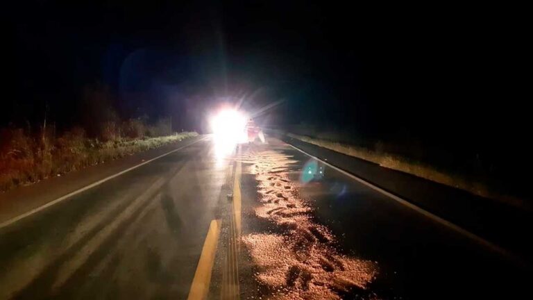 Óleo na pista deixa rodovia interditada