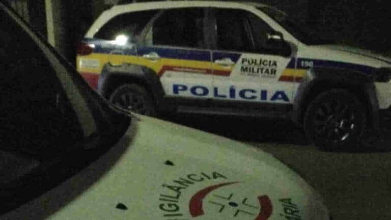 Viatura da PM e vigilância sanitária em JK