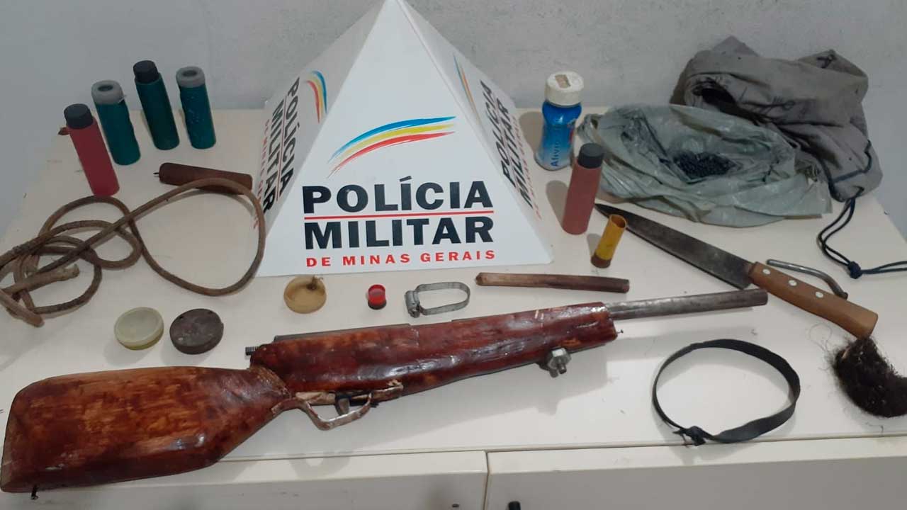Materiais apreendidos pela Polícia Militar de João Pinheiro
