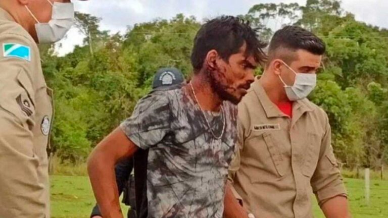 Rapaz é espancado a pauladas por quatro pessoas após ser confundido com Lázaro Barbosa