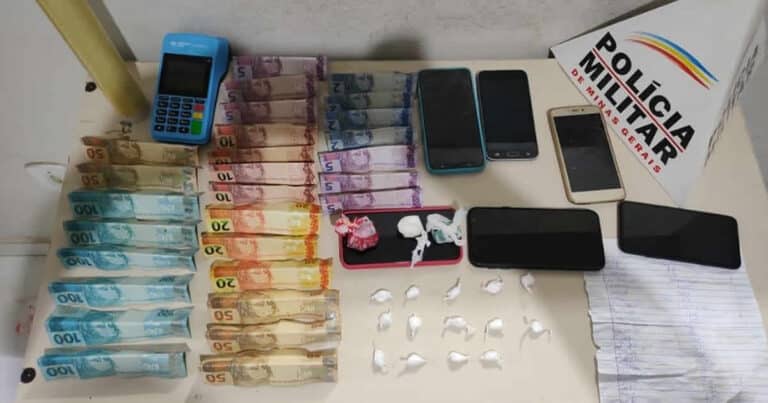 Casal do tráfico é preso ao tentar vender droga para usuário no Bairro Floresta em João Pinheiro