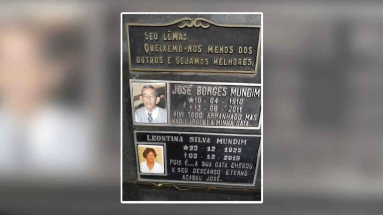 Lapides de casal com escritas pra lá de inusitadas chamam atenção em cemitério de Lagoa Formosa