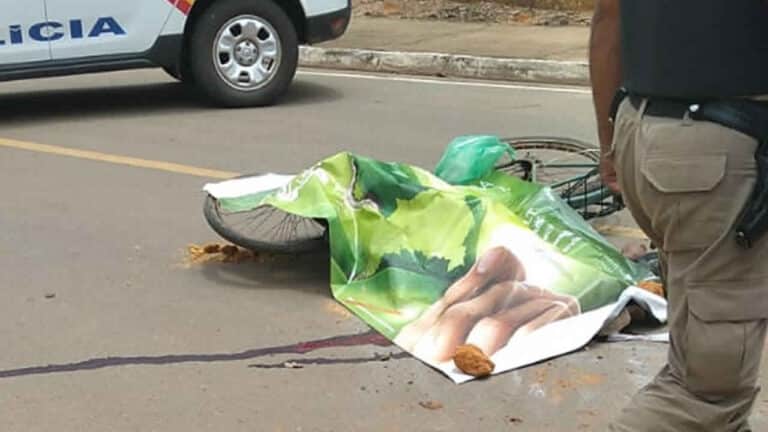 Ciclista de 71 anos morre em acidente com caminhão no município de Brasilândia de Minas