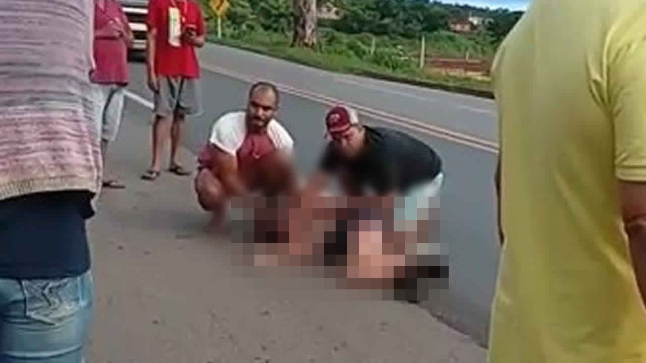 Mulher de 33 anos fica bastante ferida ao ser atropelada enquanto atravessava rodovia em João Pinheiro