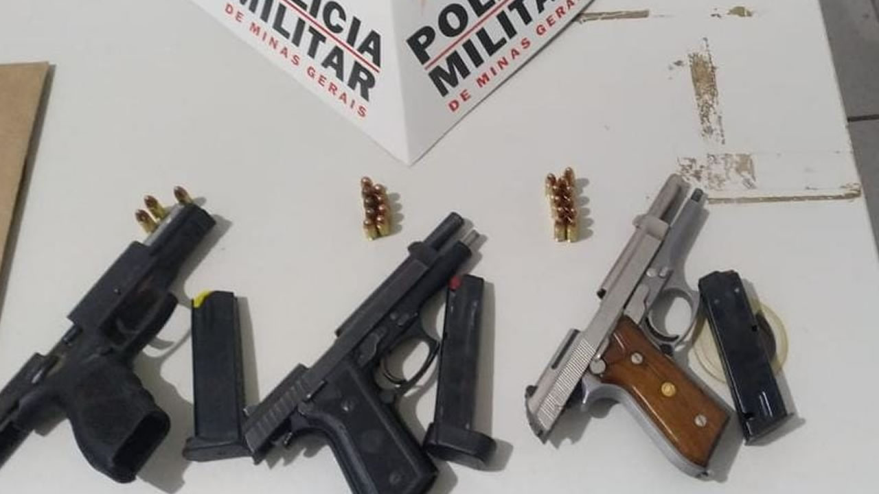 Policia apreende armas de fogo em Luizlândia do Oeste (JK) e três acabam na delegacia