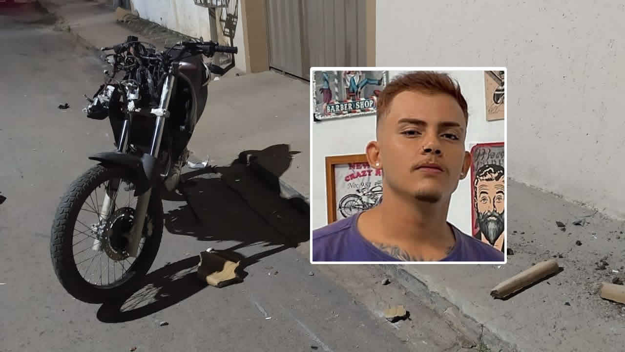 Jovem de 24 anos morre ao bater motocicleta contra muro de residência no Centro de João Pinheiro