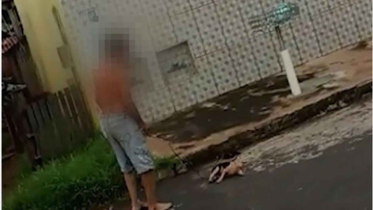 Homem é preso por espancar e arrastar pela coleira o próprio cachorro, em Minas Gerais