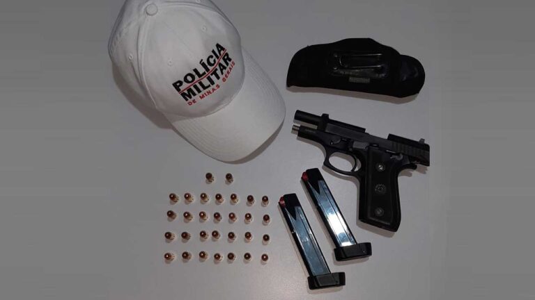 Representante comercial de 43 anos é preso com uma pistola na MG-181, em João Pinheiro