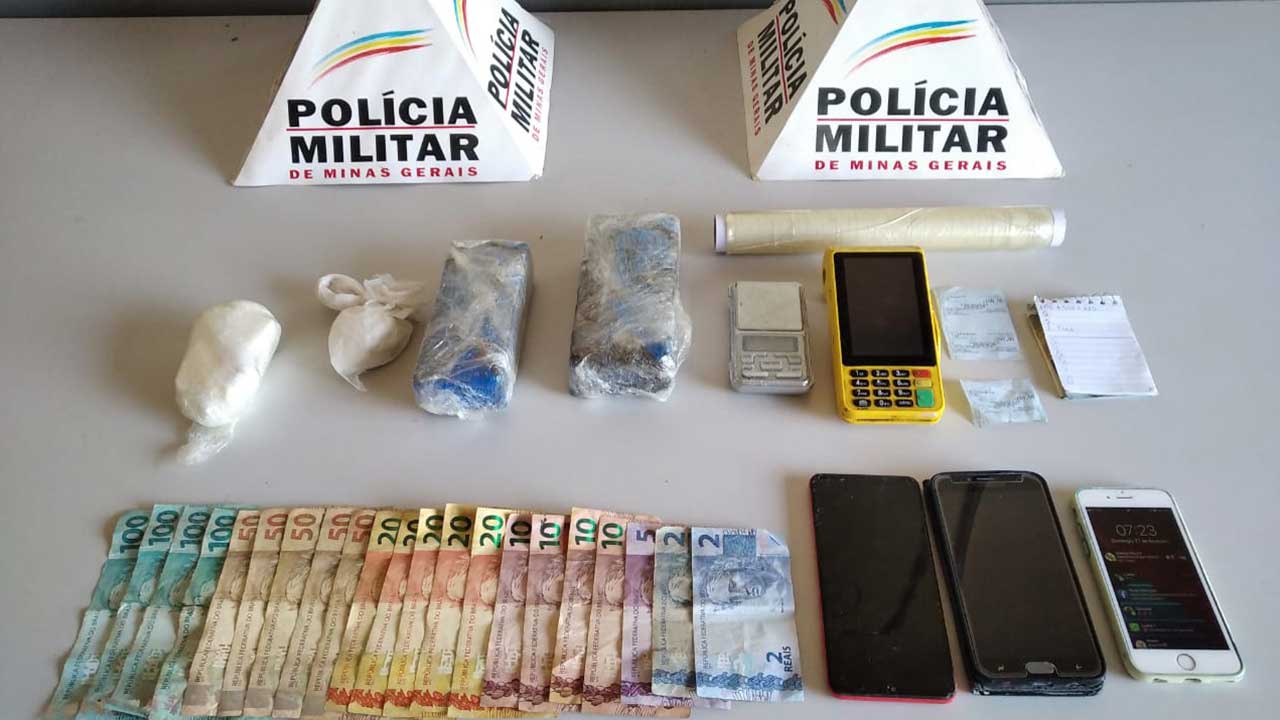 Polícia Militar encontra muita droga, dinheiro e anotações do tráfico de Brasilândia de Minas