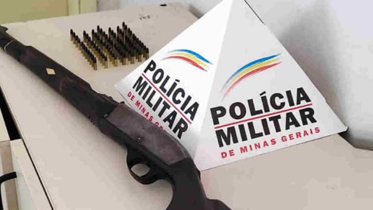 Marido é preso após ameaçar esposa e filho de morte com uma escopeta em João Pinheiro