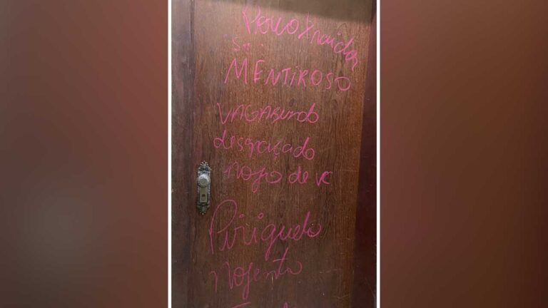 Mulher deixa recado na porta de "ficante" após flagrá-lo com outra em João Pinheiro; PM foi acionada