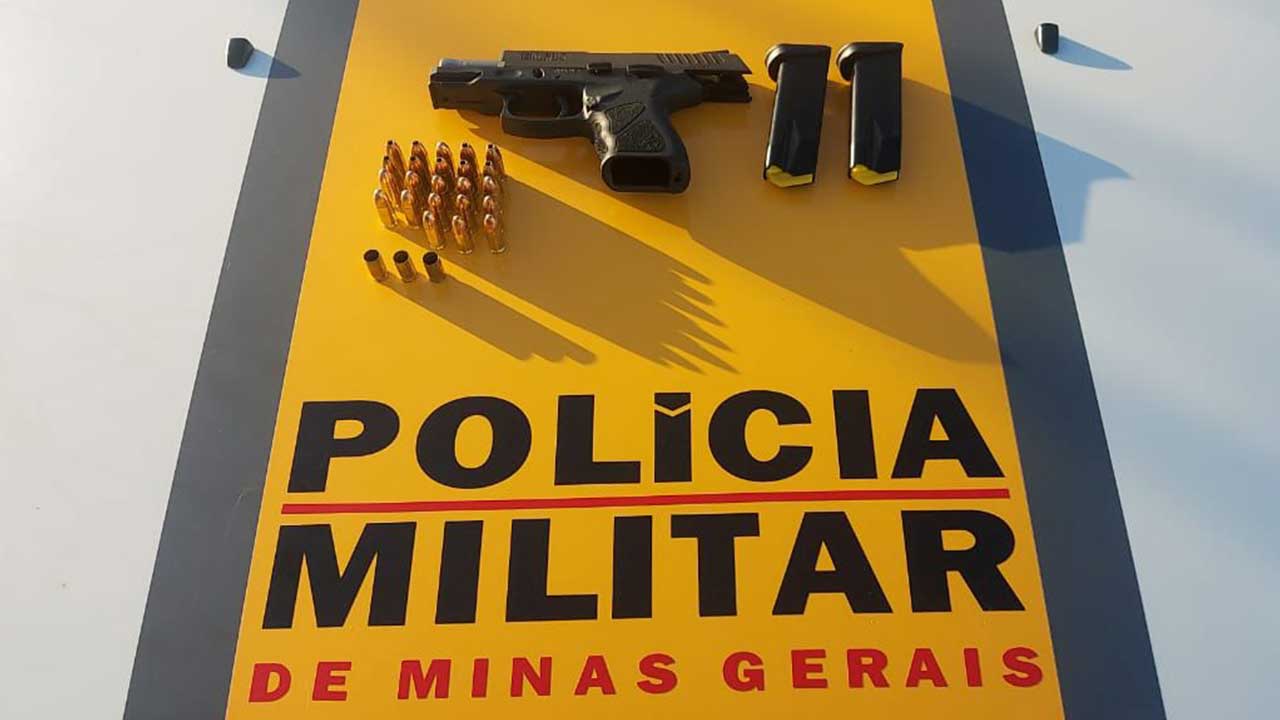 Homem é preso portanto pistola 9mm sem permissão na MG 181 em Brasilândia de Minas