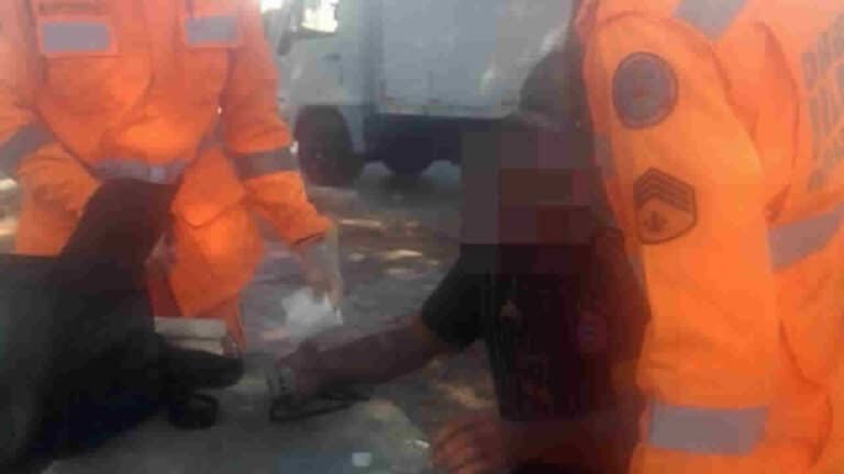 Homem leva pedrada na cabeça na praça da Rodoviária, em João Pinheiro