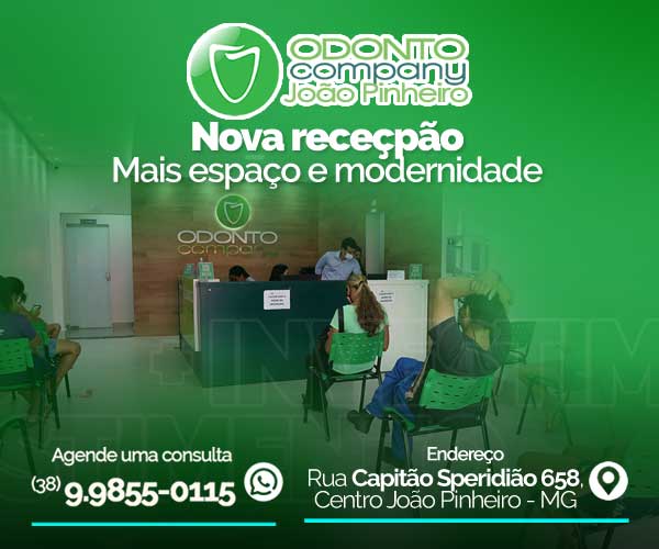 Nova recepção com mais espaço - OdontoCompany João Pinheiro