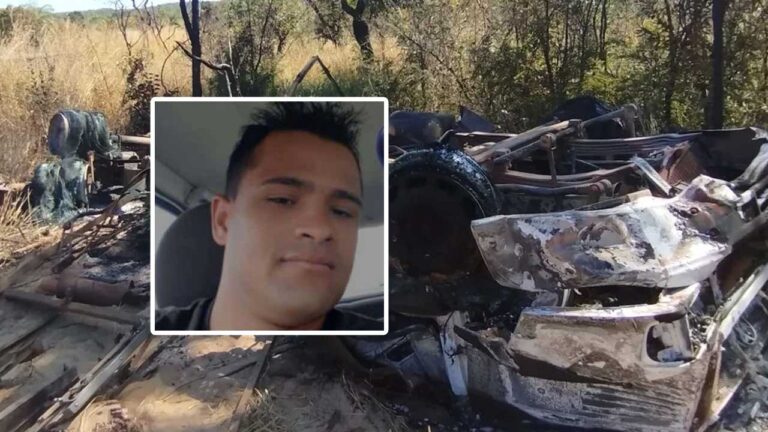 Motorista morador de Luizlândia do Oeste (JK) morre carbonizado em grave acidente na BR-365 em Buritizeiro
