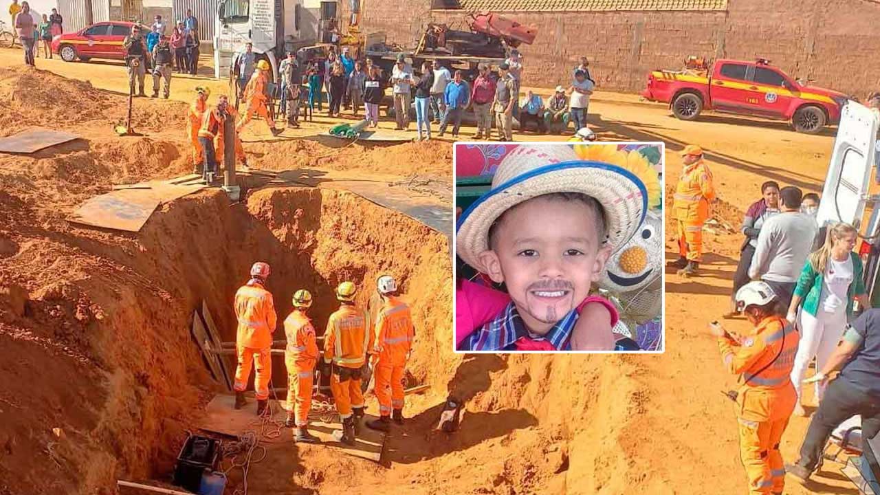 Morre criança que ficou mais de 17 horas presa em buraco de 8 metros de profundidade em Carmo do Paranaíba