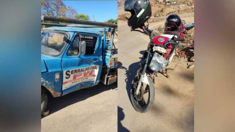 Motociclista é socorrido pelo Corpo de Bombeiros após acidente em cruzamento no Esplanada, em João Pinheiro