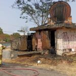 Depósito de piche da Prefeitura Municipal de João Pinheiro pega fogo durante limpeza de reservatório