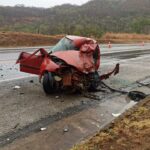 Pai, mãe e filha ficam feridos em acidente próximo à Serra da Coeng, em João Pinheiro