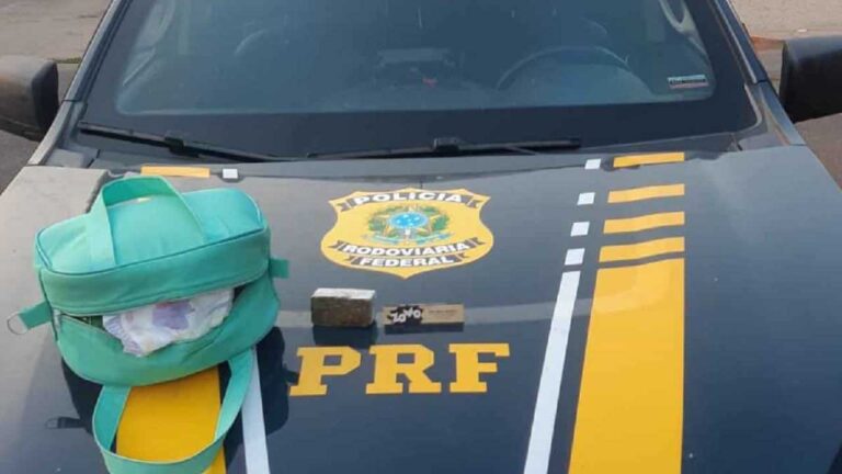 PRF apreende maconha dentro de bolsa de bebê de 1 mês na BR-365 em Varjão de Minas
