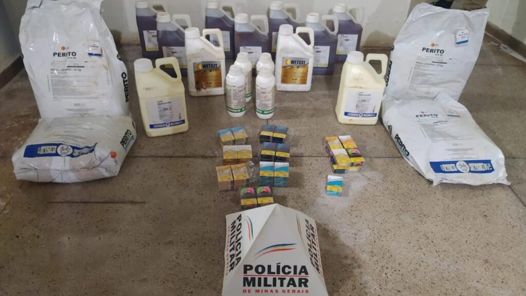 Polícia de Bonfinópolis de Minas prende três e recupera defensivos agrícolas roubados em Paracatu