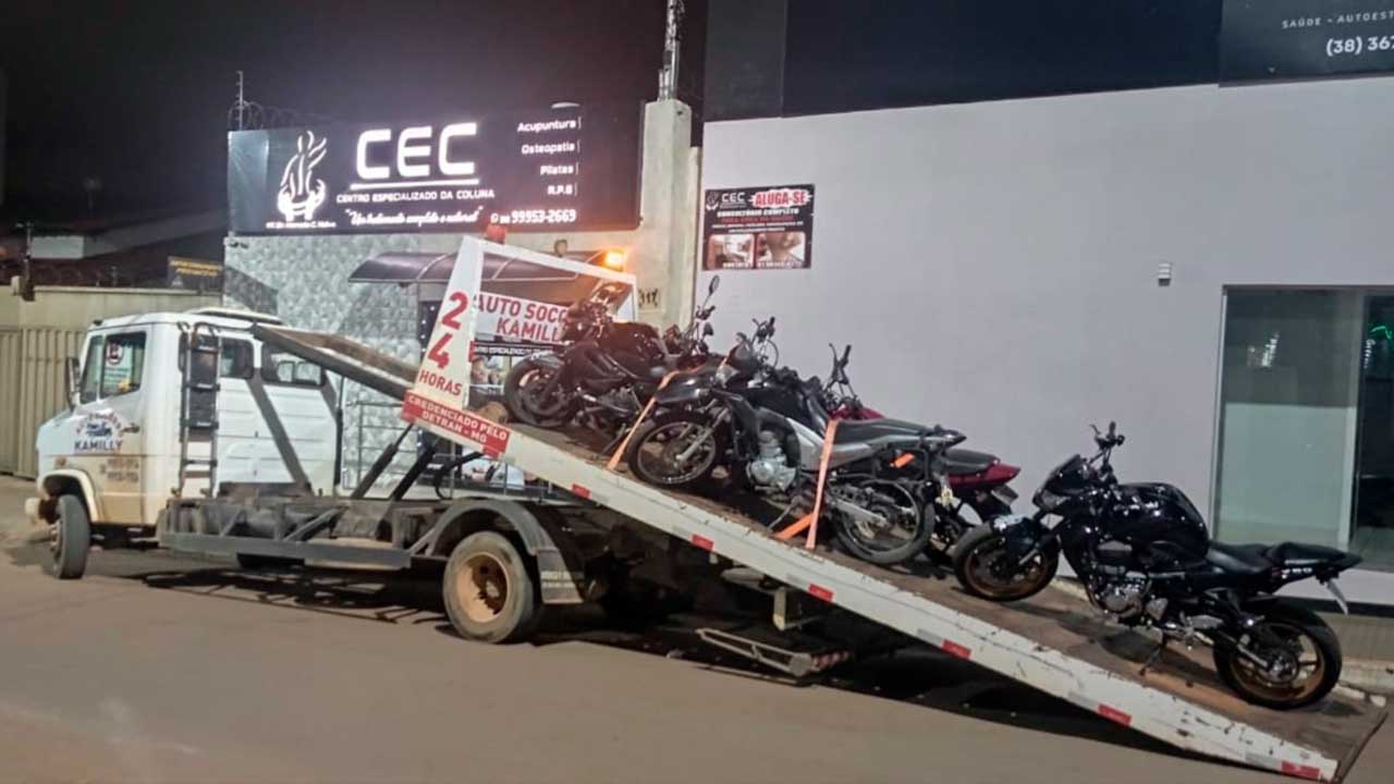 Perturbação de sossego e desordem: polícia caça motoqueiros após encontro em plena madrugada em Paracatu