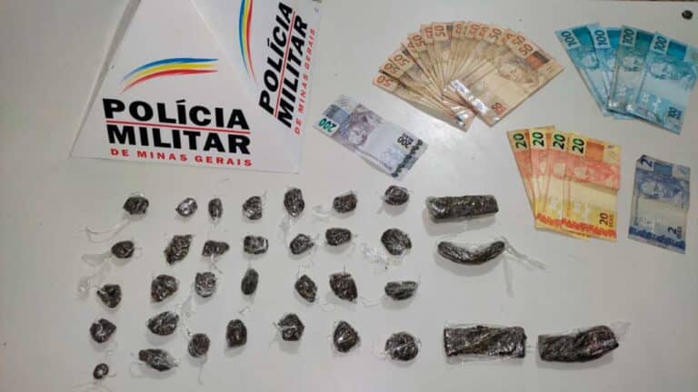 Jovem de 22 anos passa o Réveillon atrás das grades após ser presa com muita maconha em Brasilândia de Minas