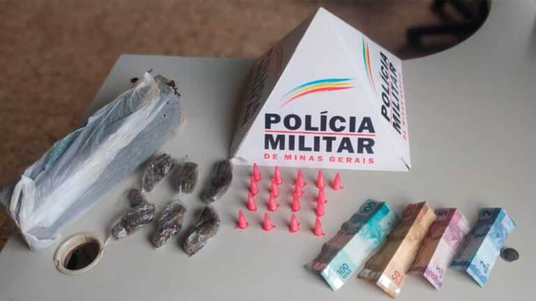 Jovem de 20 anos é preso por tráfico com maconha, cocaína e dinheiro em Brasilândia de Minas 