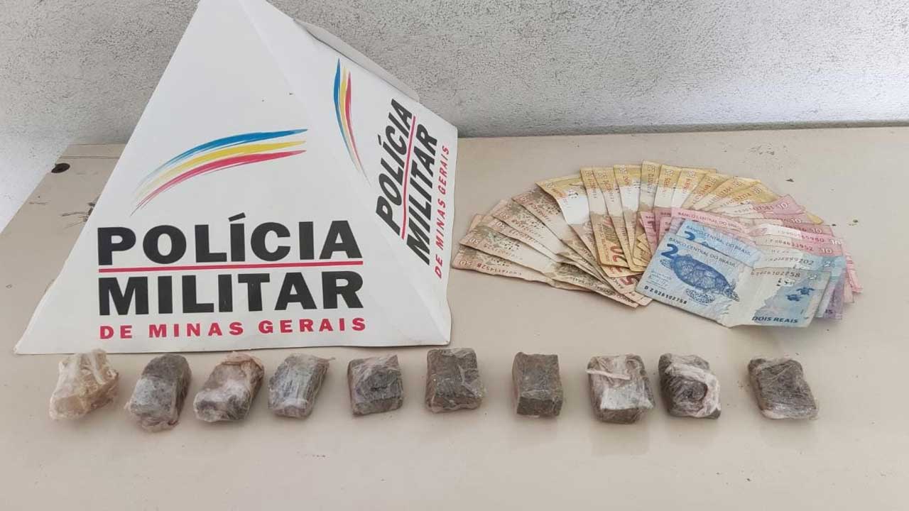 Polícia prende traficante com tabletes de maconha e grande pedra de crack no Cais, em João Pinheiro