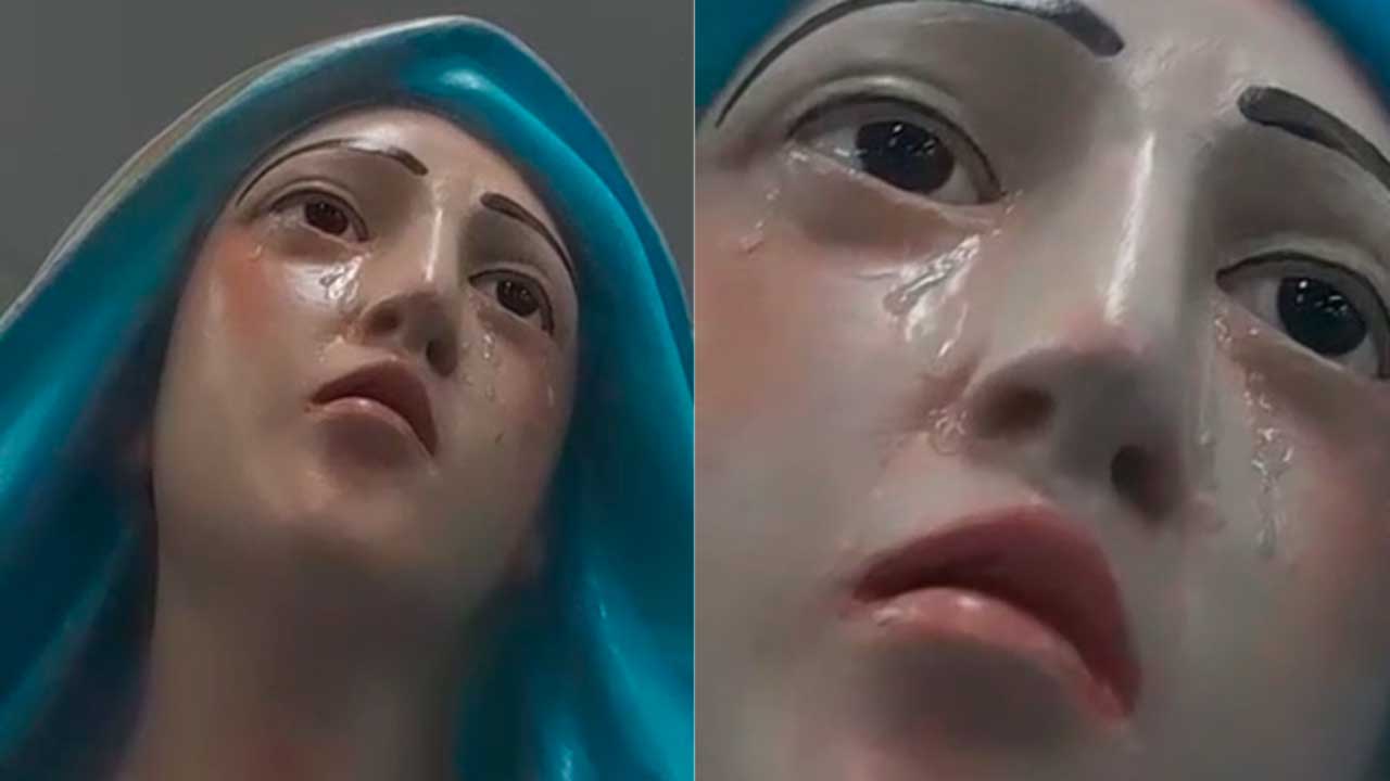 Fiéis relatam ver imagem de Nossa Senhora chorando em igreja do interior de Minas Gerais; veja o vídeo