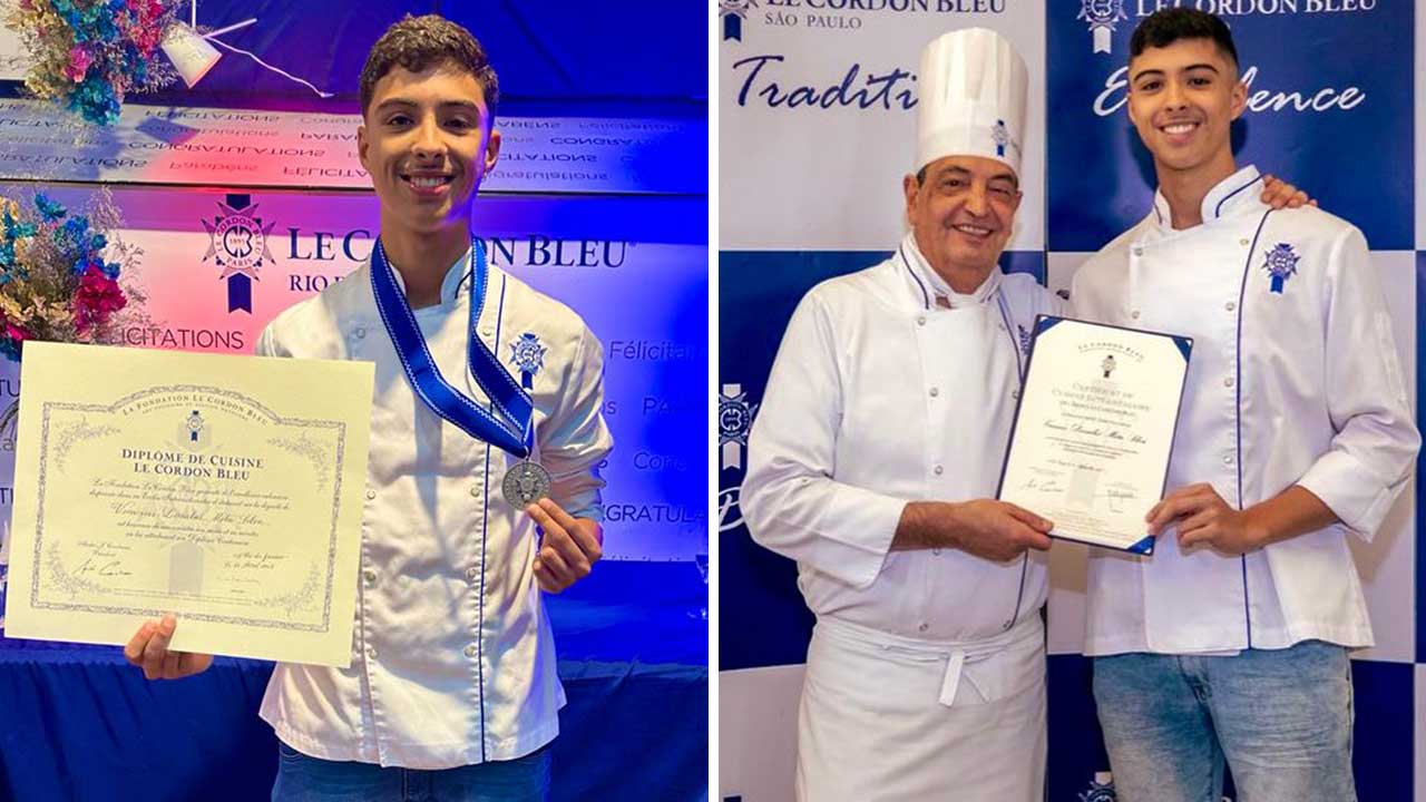 Pinheirense de 19 anos conclui curso avançado de gastronomia em uma das maiores escolas culinárias do mundo