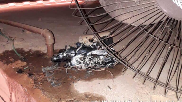 Curto circuito provoca princípio de incêndio e Corpo de Bombeiros é acionado em João Pinheiro
