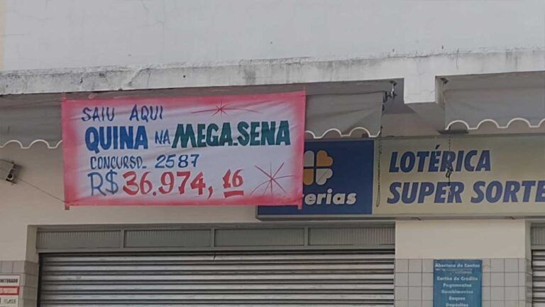 Apostador de Brasilândia de Minas acerta a quina da Mega-Sena e ganha mais de R$30 mil