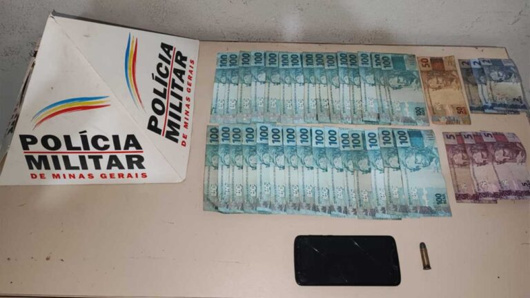 Homem é preso com munição e quantia significativa de dinheiro em bar no Itaipu, em João Pinheiro