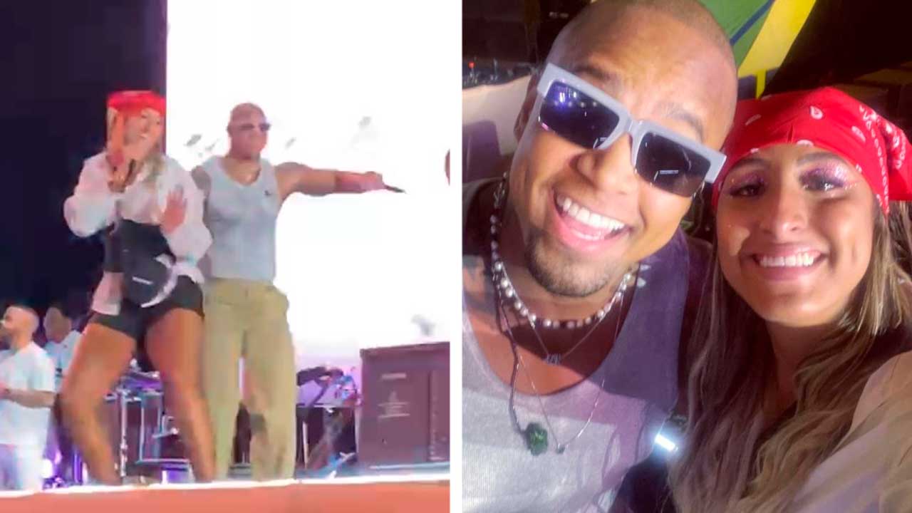 Pinheirense de 23 anos rouba a cena ao cantar com Léo Santana em show em Uberaba; vídeo viralizou no Tik Tok