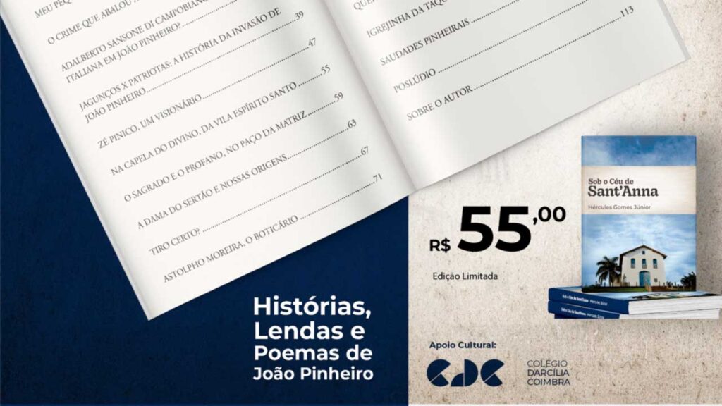 Hércules Júnior lança livro 'Sob o Céu de Sant'Anna', uma viagem pelas lendas e histórias de João Pinheiro