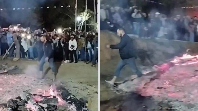 Você teria coragem? Em demonstração de fé e tradição, devotos de São João caminham sobre brasas; veja o vídeo