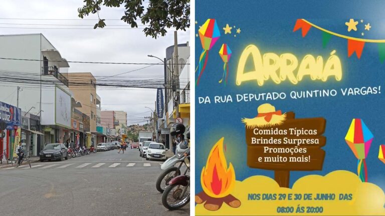 Comerciantes se reúnem e promovem Arraiá da Deputado Quintino Vargas para movimentar lojas em João Pinheiro