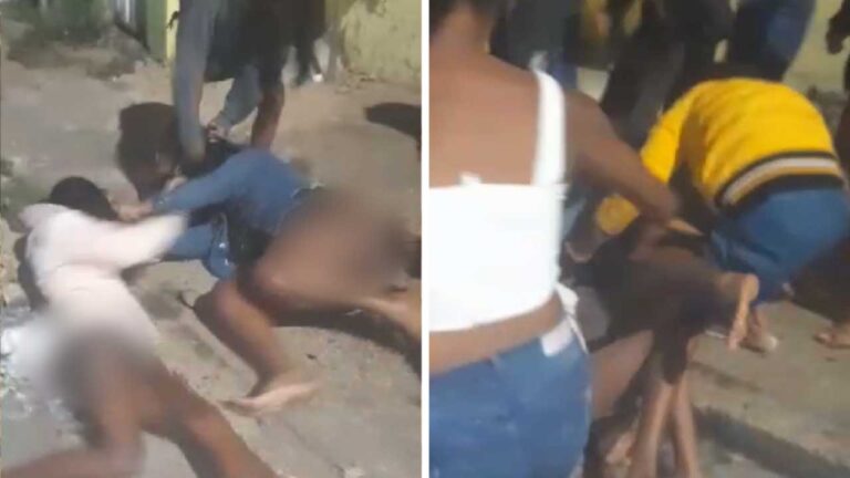 Briga generalizada entre mulheres é registrada em vídeo no Água Limpa, em João Pinheiro
