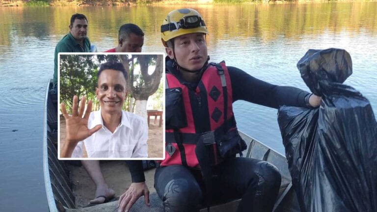 Corpo encontrado no Rio Paracatu é reconhecido por familiares através das roupas, em Brasilândia de Minas