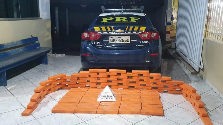 Polícia Rodoviária Federal apreende 113 quilos maconha e prende motorista na BR-365, em Buritizeiros