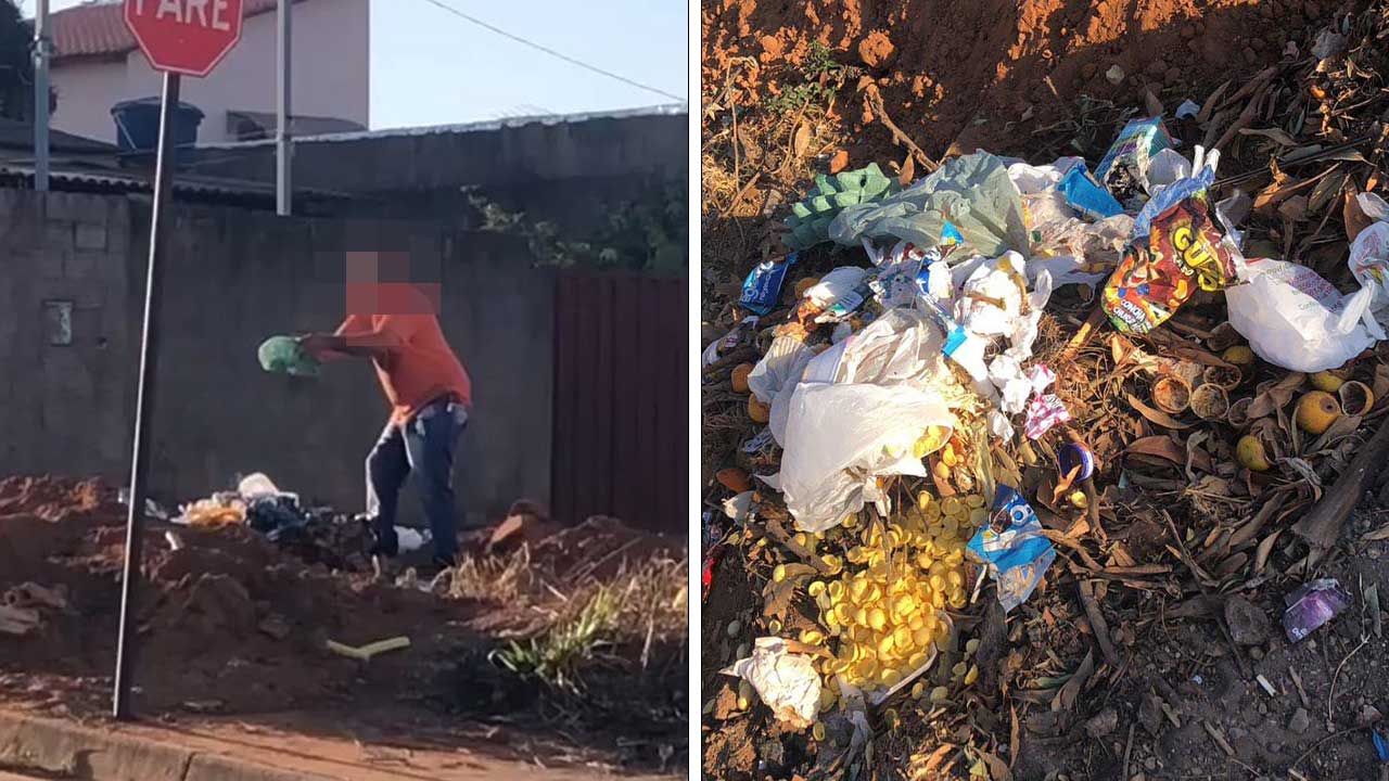 Moradores do Primavera reclamam de idoso que revira lixo em busca de recicláveis em João Pinheiro