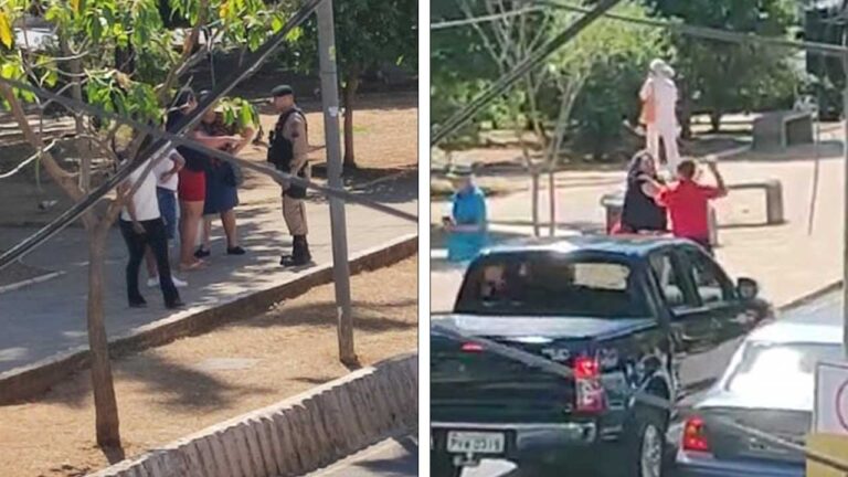 Cachorro avança em aluno que ia para a escola e mulher entra em discussão com relojoeiro no Centro de João Pinheiro
