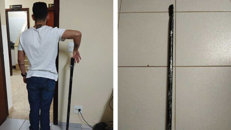 Andarilho recusa a se identificar, ameaça policiais com barra de ferro e acaba preso em João Pinheiro